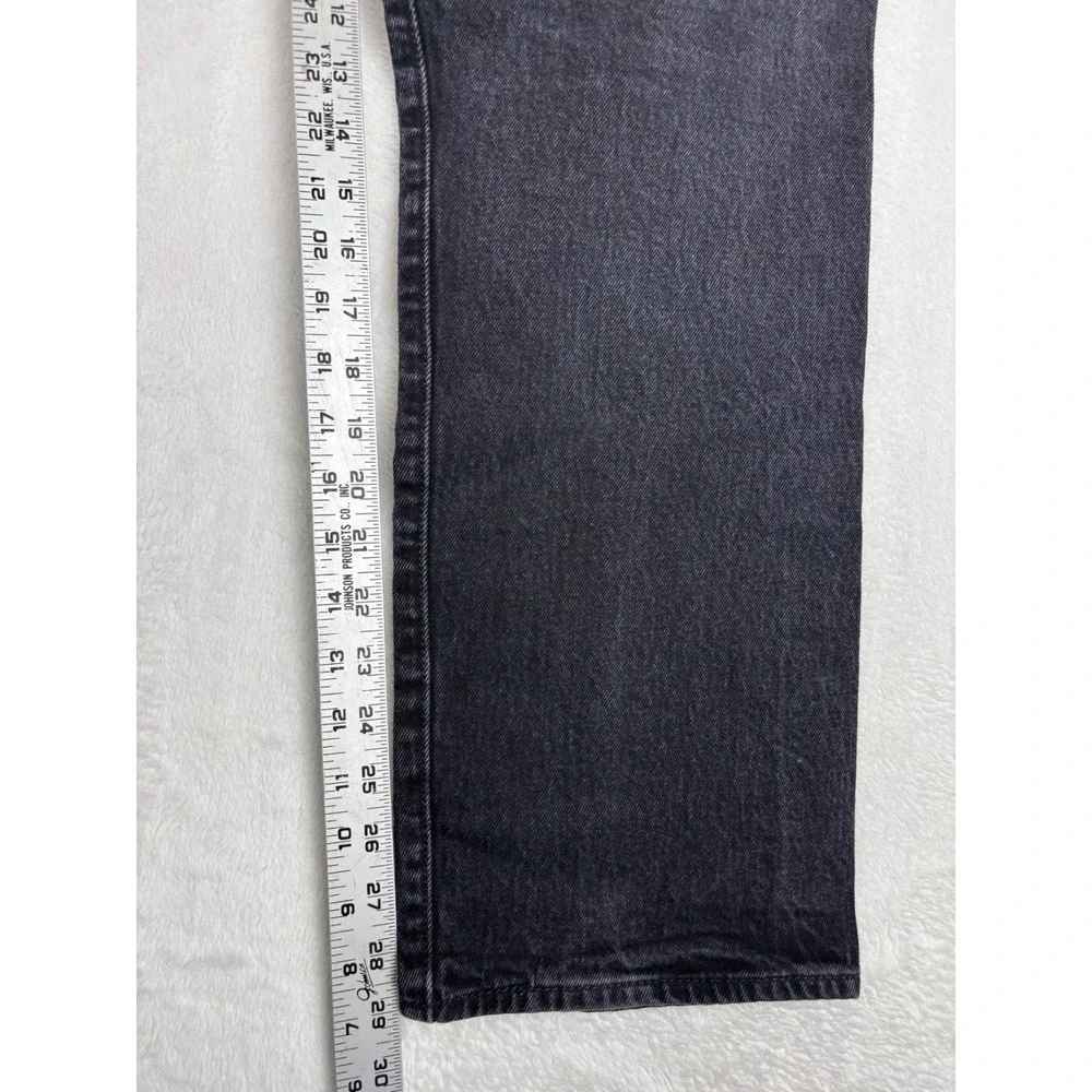Levis 501 Mens 38x29 Jeans Fuzzy Black Washed Denim Grungy Fade